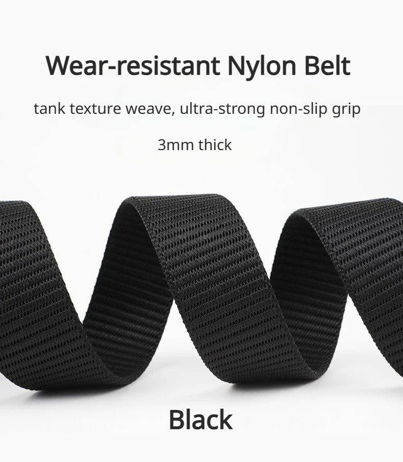 Ceinture Tactique en Nylon avec Boucle Automatique en Titane Pur (35/38 mm) Ma boutique