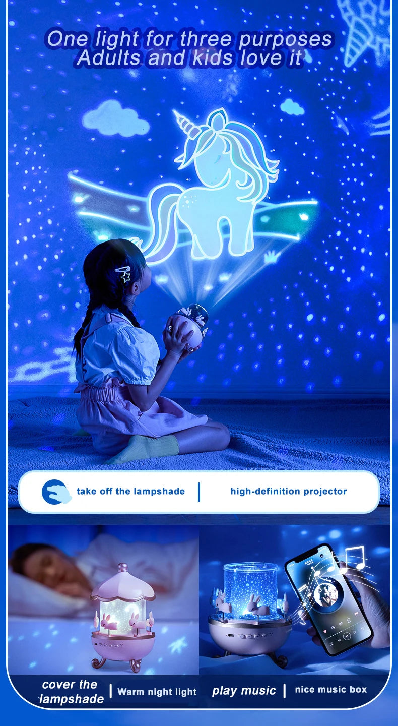 Starry Sky lampe de chevet animée Bluetooth Ma boutique