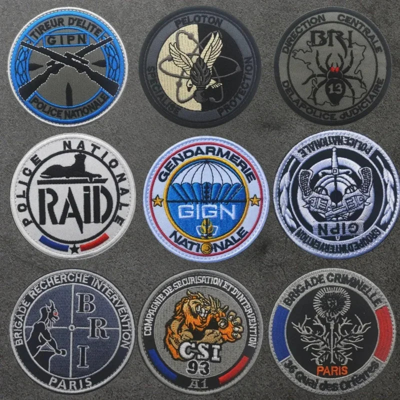 Patch Écusson Brodé GIGN GIPN BRI – Patch Tactique Militaire France – Pochettes à Attacher pour Vêtements et Sacs - BLACKBEARD OUTDOOR INDUSTRIES