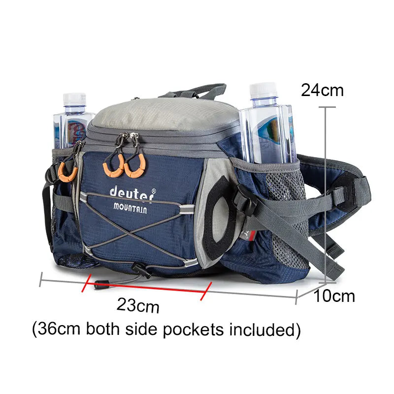 Sac à Taille de Sport Outdoor – Sac à Dos de Cyclisme, Randonnée et Camping avec Porte-bouteilles, Sangle Détachable – Sac Bandoulière Multifonction pour Homme - BLACKBEARD OUTDOOR INDUSTRIES
