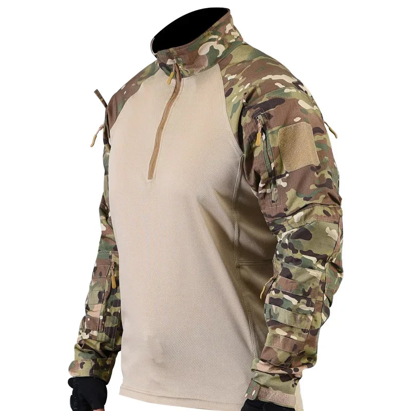 T-shirt Tactique Homme – Manches Longues Airsoft | Paintball | Militaire | Camo | Séchage rapide - BLACKBEARD OUTDOOR INDUSTRIES