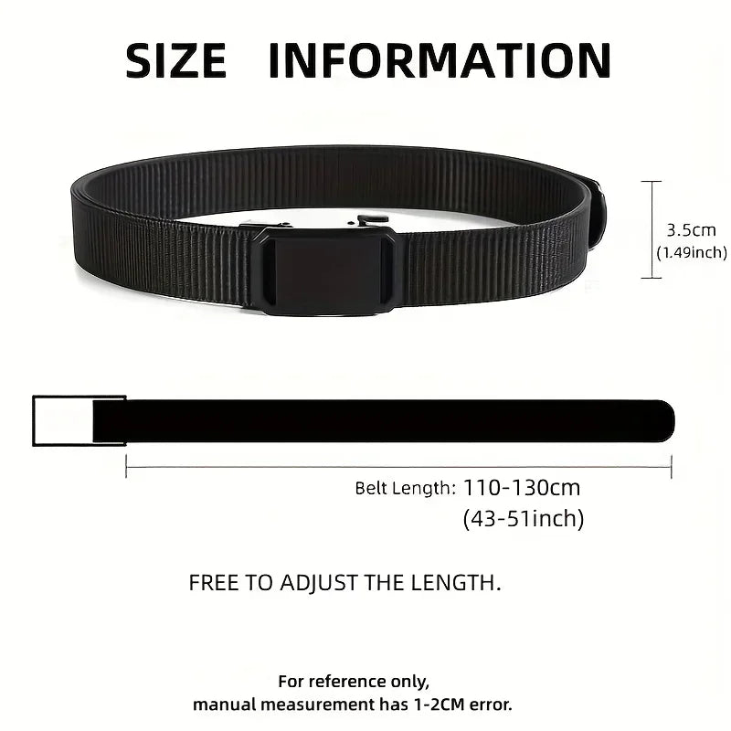 Ceinture Automatique à Boucle – Ceinture en Toile Tactique, Casual et Outdoor pour Homme, Idéale pour le Travail, l’Entraînement Militaire et les Activités de Plein Air - BLACKBEARD OUTDOOR INDUSTRIES
