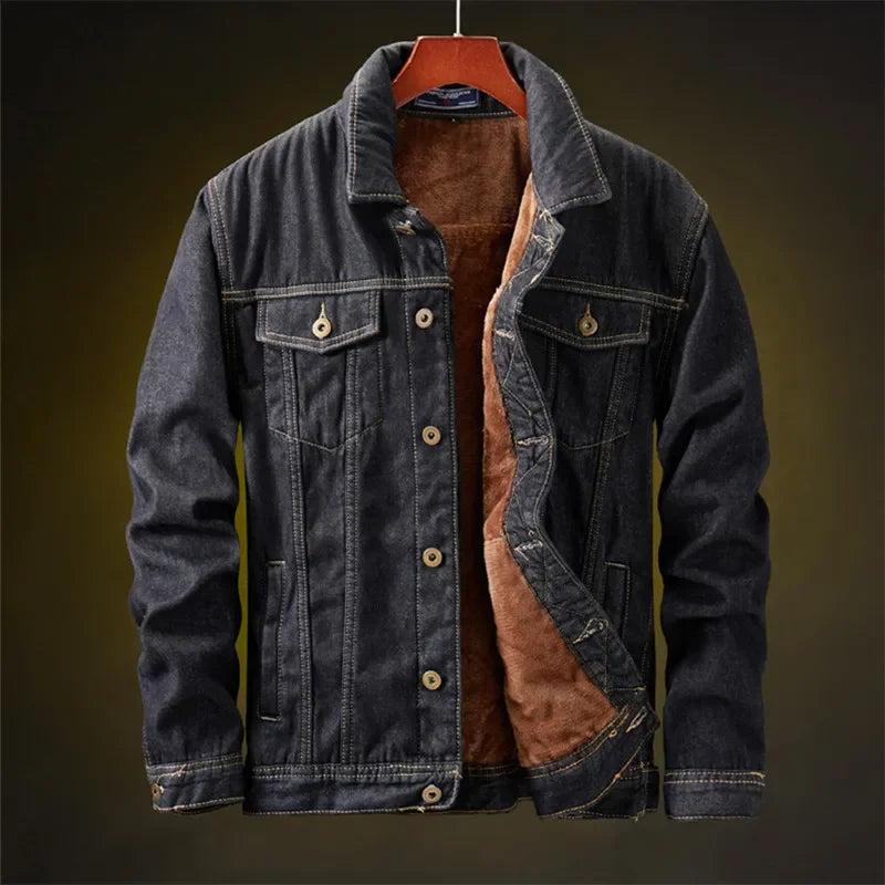 Veste en Jean Hiver Homme | Fleece Chaud | Coupe Décontractée – FAVOCENT - BLACKBEARD OUTDOOR INDUSTRIES