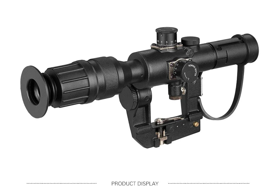 Tactical SVD Dragunov 4x26 – Lunette de Précision à Réticule Illuminé Rouge pour Fusil de Chasse et Tir de Précision - BLACKBEARD OUTDOOR INDUSTRIES