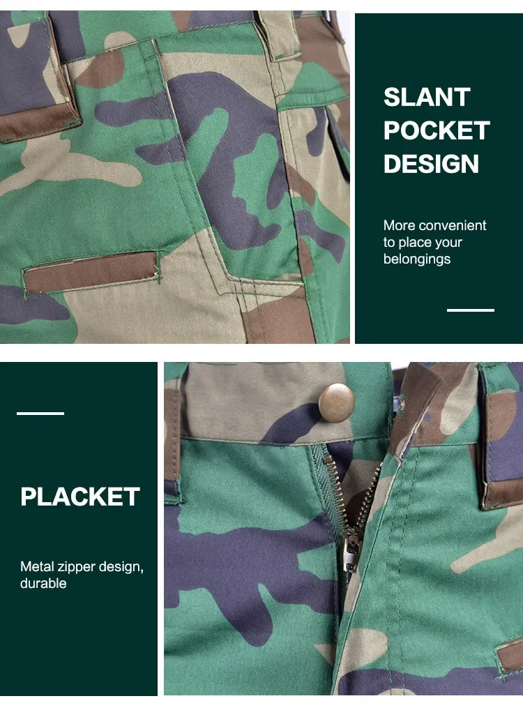 Uniforme Tactique BDU - Ensemble Camouflage avec Chemise et Pantalon | Vêtements de Randonnée, Chasse, Entraînement et Airsoft BLACKBEARD OUTDOOR INDUSTRIES