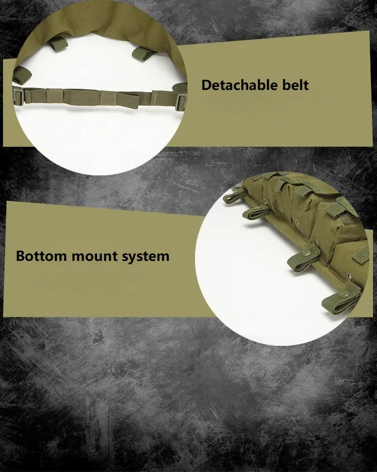 Chest rig Tactique Molle Body Armor – Camouflage Woodland, Porte-Chargeurs et Accessoires de Combat pour Airsoft et Chasse BLACKBEARD OUTDOOR INDUSTRIES