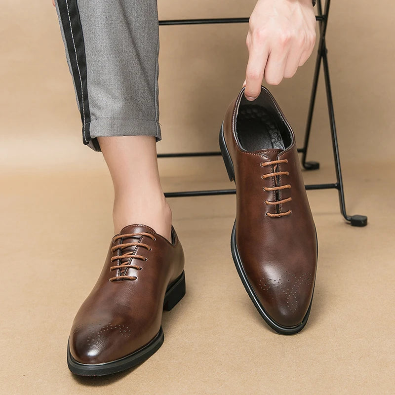 Chaussures de Banquet Classiques pour Homme - Chaussures en Cuir à Lacets - Élégantes et Confortables BLACKBEARD OUTDOOR INDUSTRIES