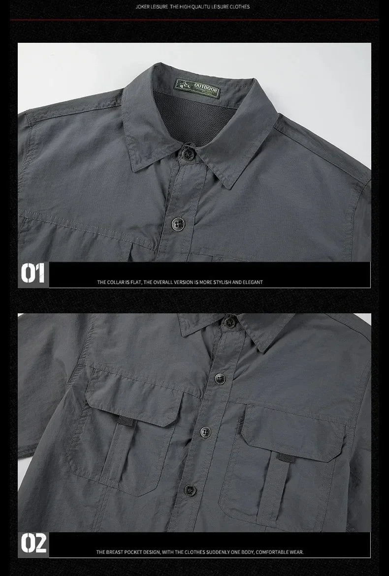 Chemise Homme à Manches Longues Léger et Séchage Rapide - Chemise Respirante de Sport et Protection Solaire pour Randonnée et Activités en Plein Air - BLACKBEARD OUTDOOR INDUSTRIES