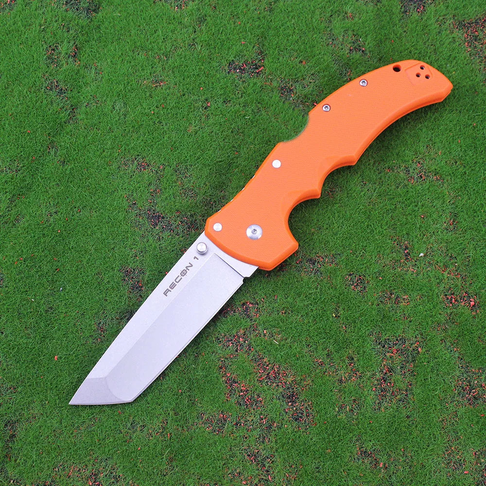 Cold RECON 1 Couteau Pliant Tactique Militaire en Acier AUS10A – Tanto, Combat, Chasse, Survie - BLACKBEARD OUTDOOR INDUSTRIES