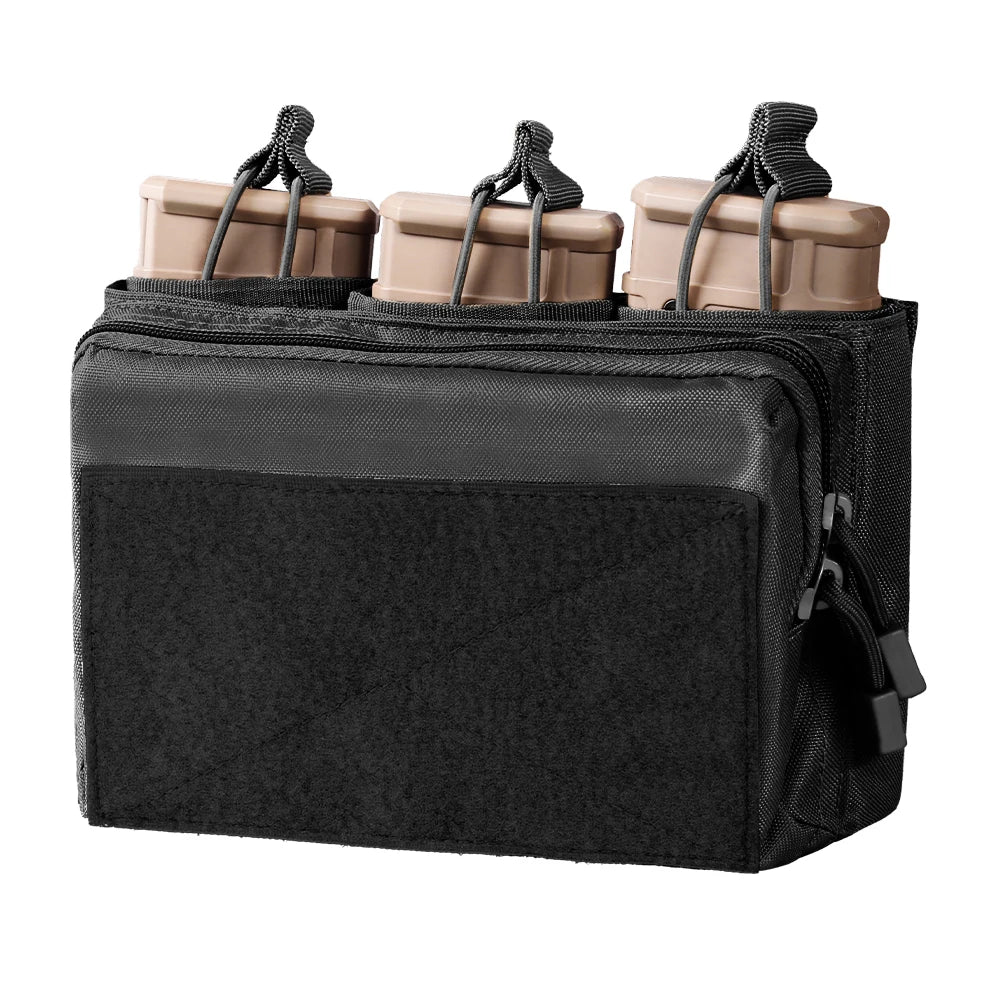Poche à Chargeurs Tactique 5.56/.223 7.62mm pour M4 M16 AK AR avec Molle - Poche Triple à Accès Rapide BLACKBEARD OUTDOOR INDUSTRIES