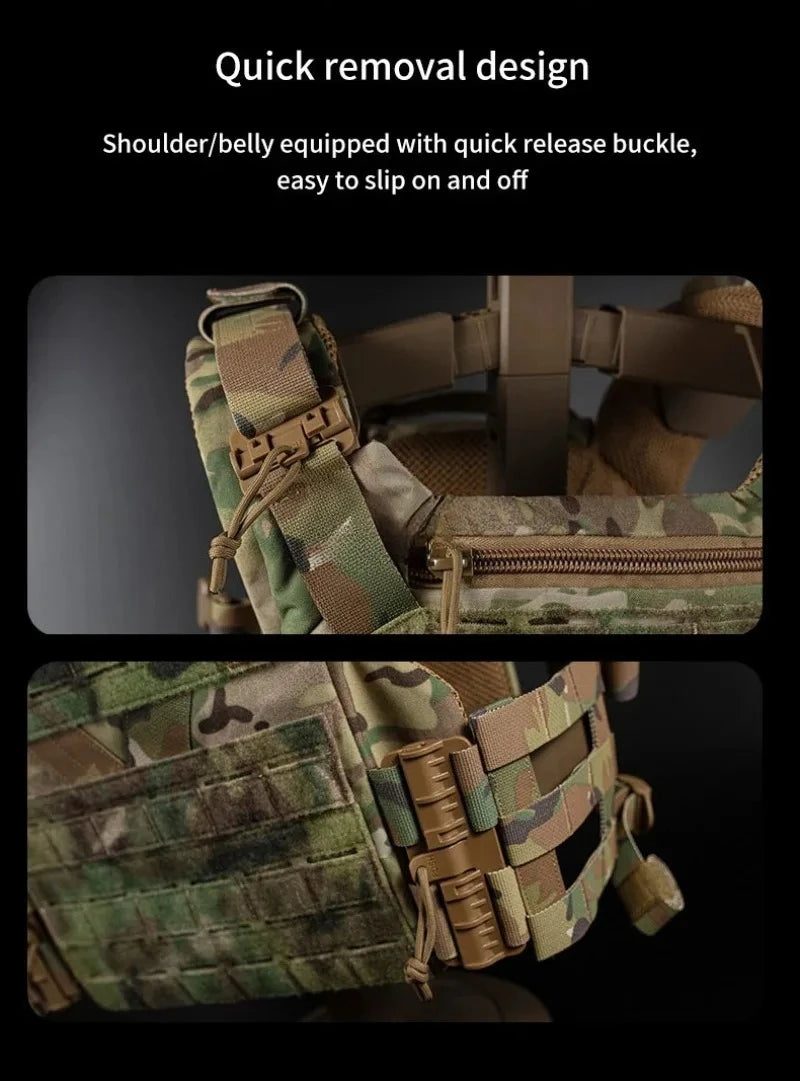 Gilet Tactique MOLLE K19 3.0 – Porte-Plates pour Chasse, Airsoft et Combat avec Système de Libération Rapide et Ceinture Ajustable – Armure de Corps - BLACKBEARD OUTDOOR INDUSTRIES
