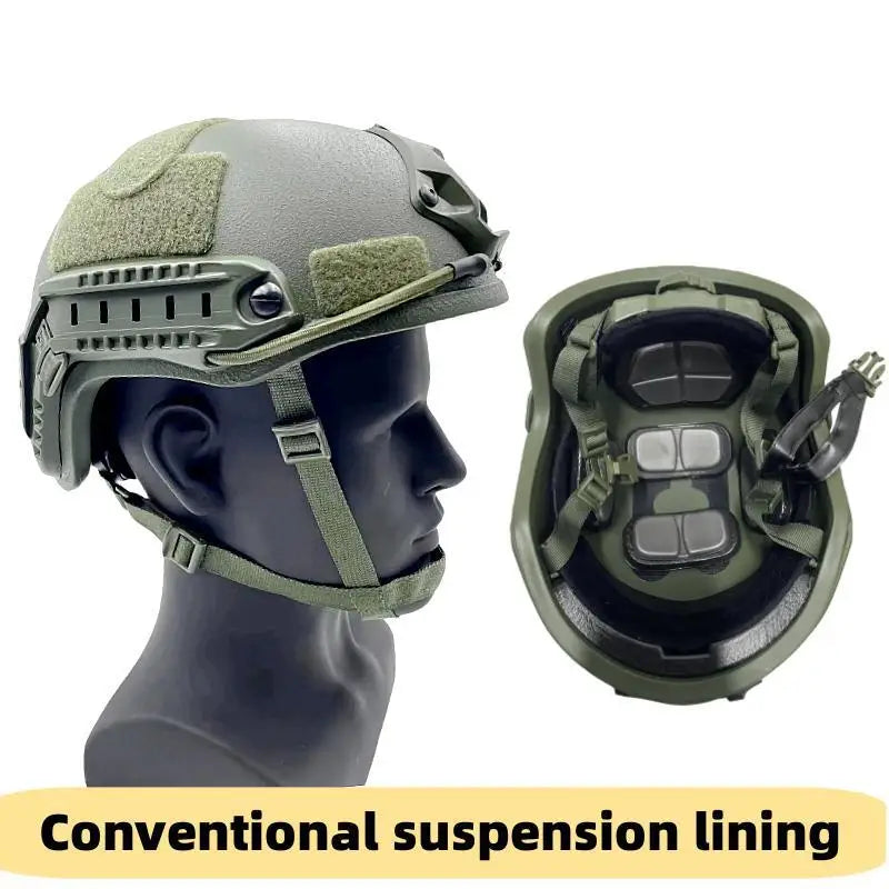 Casque Tactique Ballistique ACH High Cut NIJ IIIA - Casque Balistique de Haute Qualité avec Suspension Wendy's - BLACKBEARD OUTDOOR INDUSTRIES