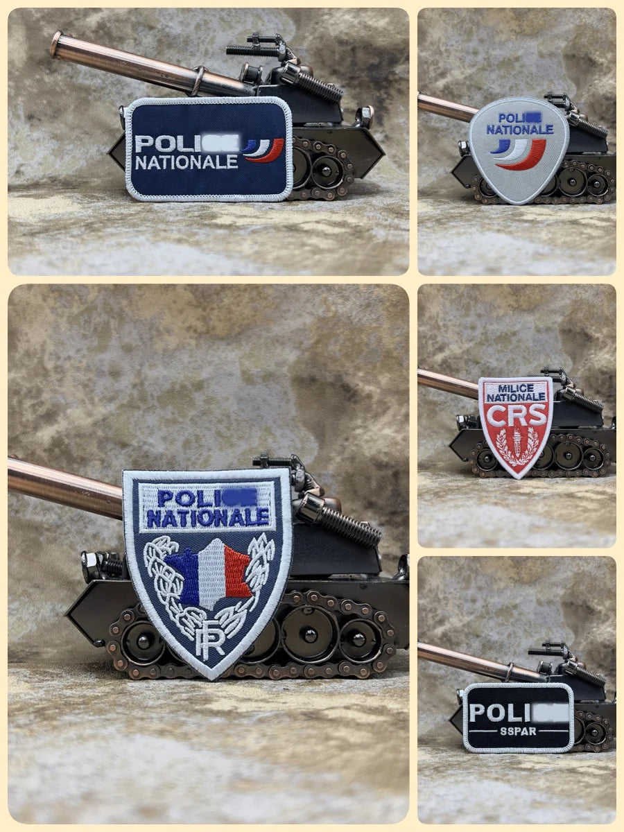 Patches Brodé Police Nationale Française – Accessoire Tactique avec Fixation Velcro ou à Coudre - BLACKBEARD OUTDOOR INDUSTRIES