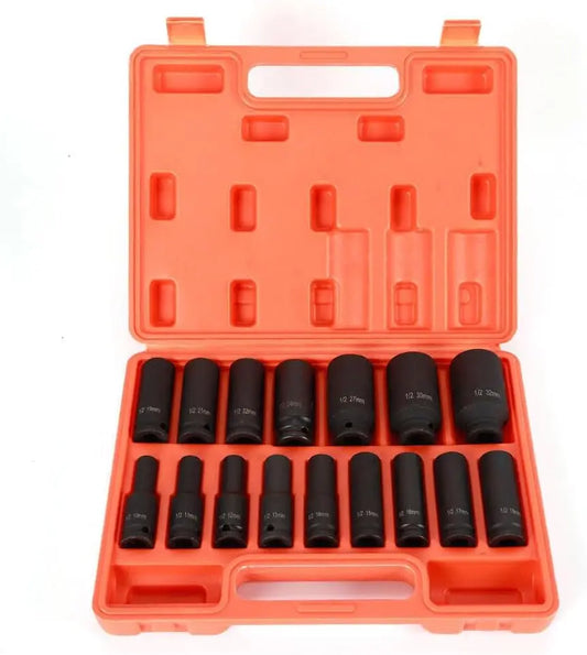 Coffret de Douilles 16 Pièces — Clé à Chocs 1/2 Pouce, 10 à 32 mm - BLACKBEARD OUTDOOR INDUSTRIES