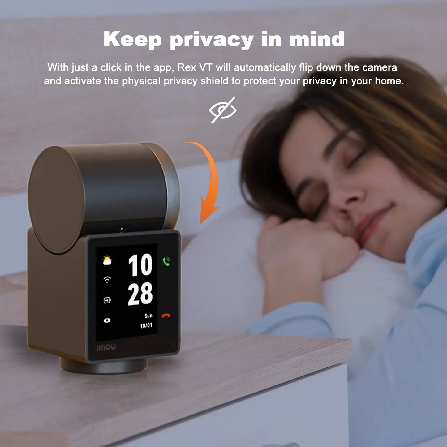 Caméra de Surveillance Intérieure IMOU REX VT – 5MP 3K avec Écran Sécurité 2,4", Détection Humaine & Animale, Audio Bidirectionnel et Vision 360° Ma boutique