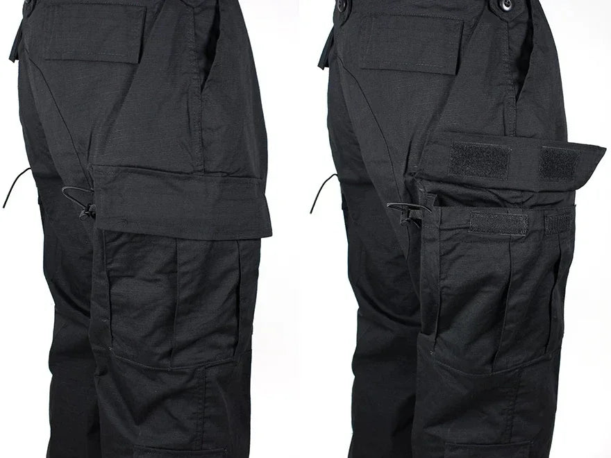 Ensemble Uniforme Tactique BDU Noir – Chemise et Pantalon de Combat pour Homme - BLACKBEARD OUTDOOR INDUSTRIES