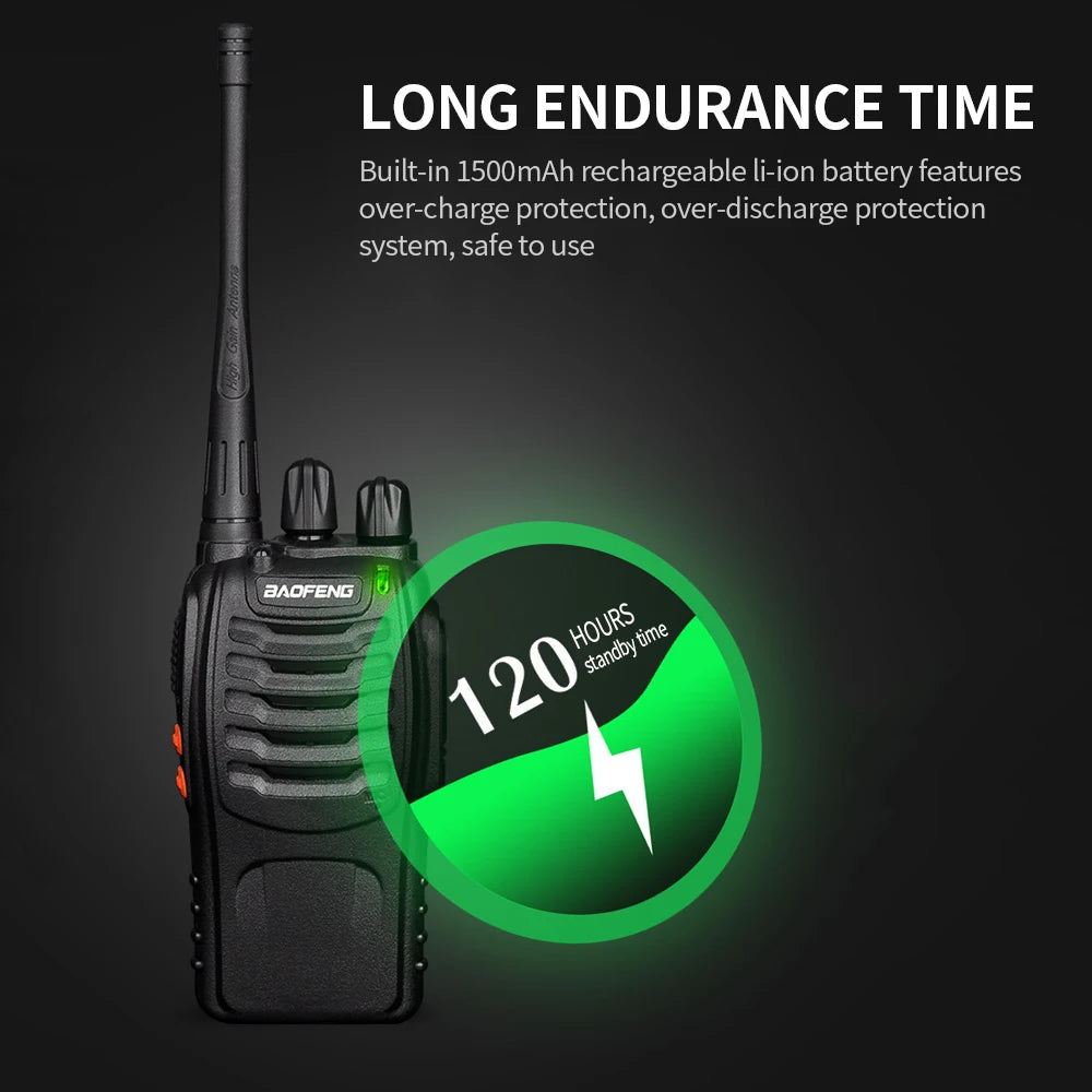 Talkie-Walkie BAOFENG BF-888S UHF 400-470MHz – Lot de 2 Radios Bidirectionnelles (Prise EU) Ma boutique