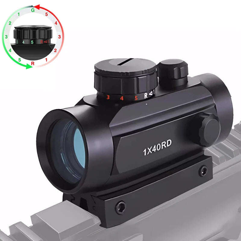 Viseur Reflex 1X40 HD101 Red Dot Sight — 4 Réticules Rouge/Vert pour Rail 11 mm ou 20 mm - BLACKBEARD OUTDOOR INDUSTRIES