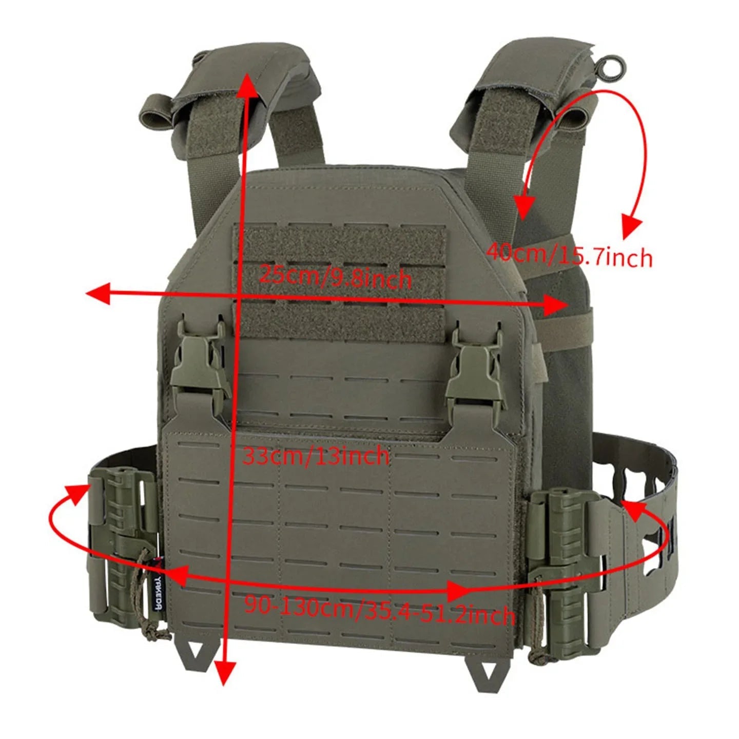 Gilet Tactique à Libération Rapide YAKEDA – Gilet de Protection pour Homme, Porte-plaques, Armure de Combat, Entraînement en Extérieur et Airsoft BLACKBEARD OUTDOOR INDUSTRIES