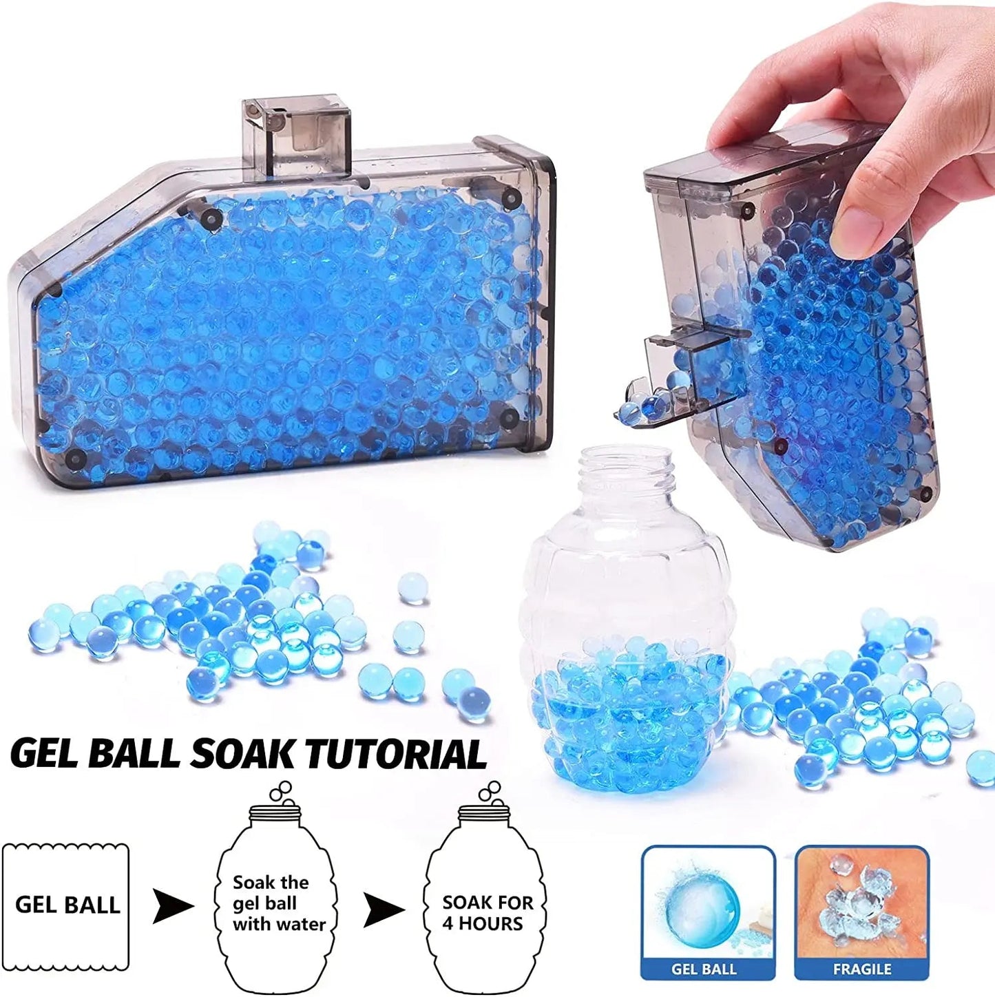 GEL Electric Ball Blaster, Rechargeable Battery, Automatic, Outdoor Games Toys For Activities Team Game M249 Ma boutique