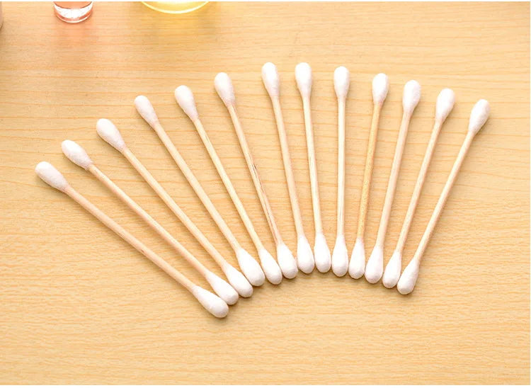 Coton-Tiges Double Têtes – Bâtonnets en Bois avec Embouts en Coton Pur – Nettoyage Nez, Oreilles & Soins Beauté - BLACKBEARD OUTDOOR INDUSTRIES