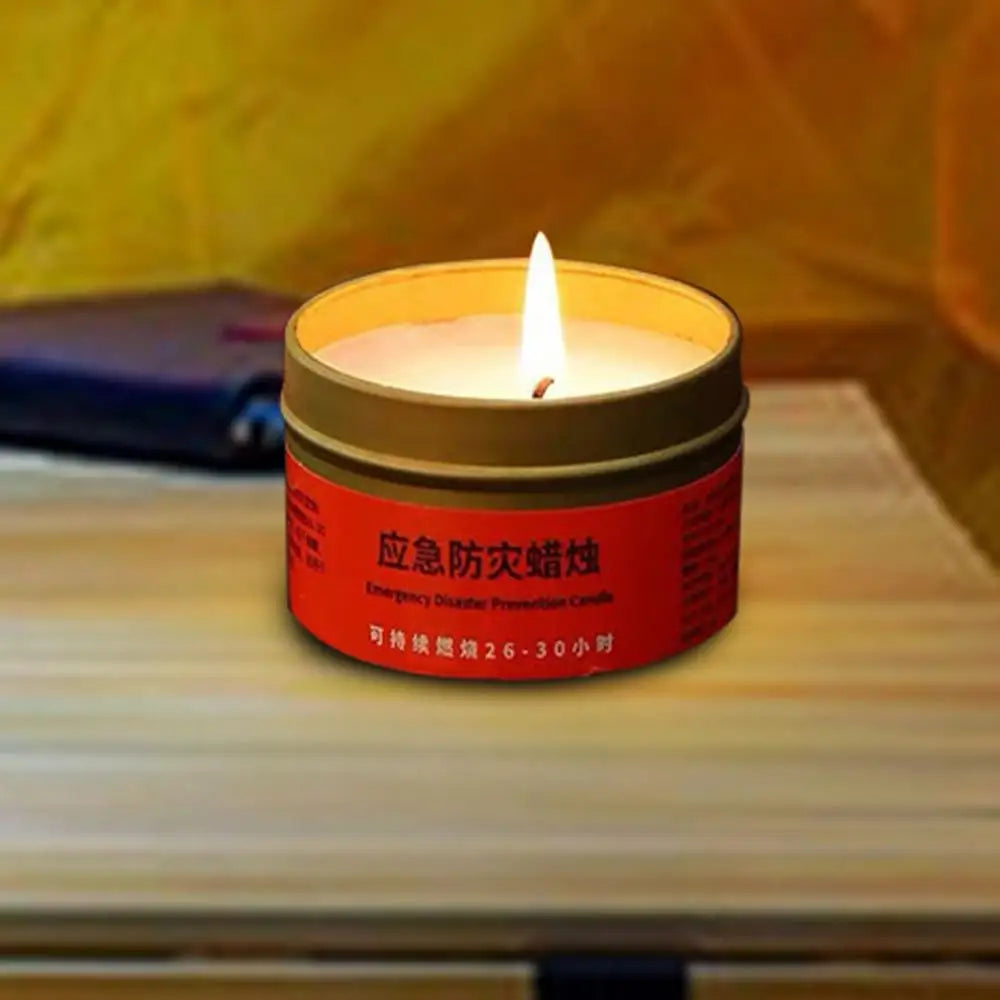 Bougie de Survie Longue Durée 80g - Bougie d'Urgence avec 30 Heures de Brûlage pour Maison, Camping et Secours - BLACKBEARD OUTDOOR INDUSTRIES
