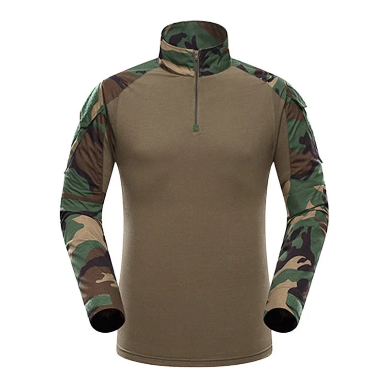T-shirt Homme Manches Longues Outdoor — Modèle Patchwork Résistant - BLACKBEARD OUTDOOR INDUSTRIES