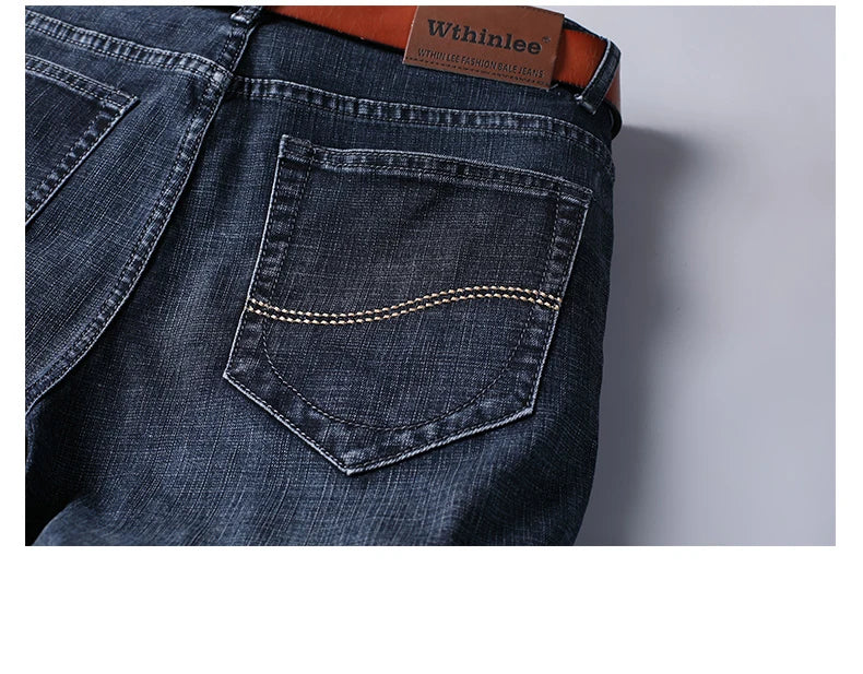 Jeans Business Homme – Coupe Droite Stretch, Bleu/Noir, Denim Classique BLACKBEARD OUTDOOR INDUSTRIES
