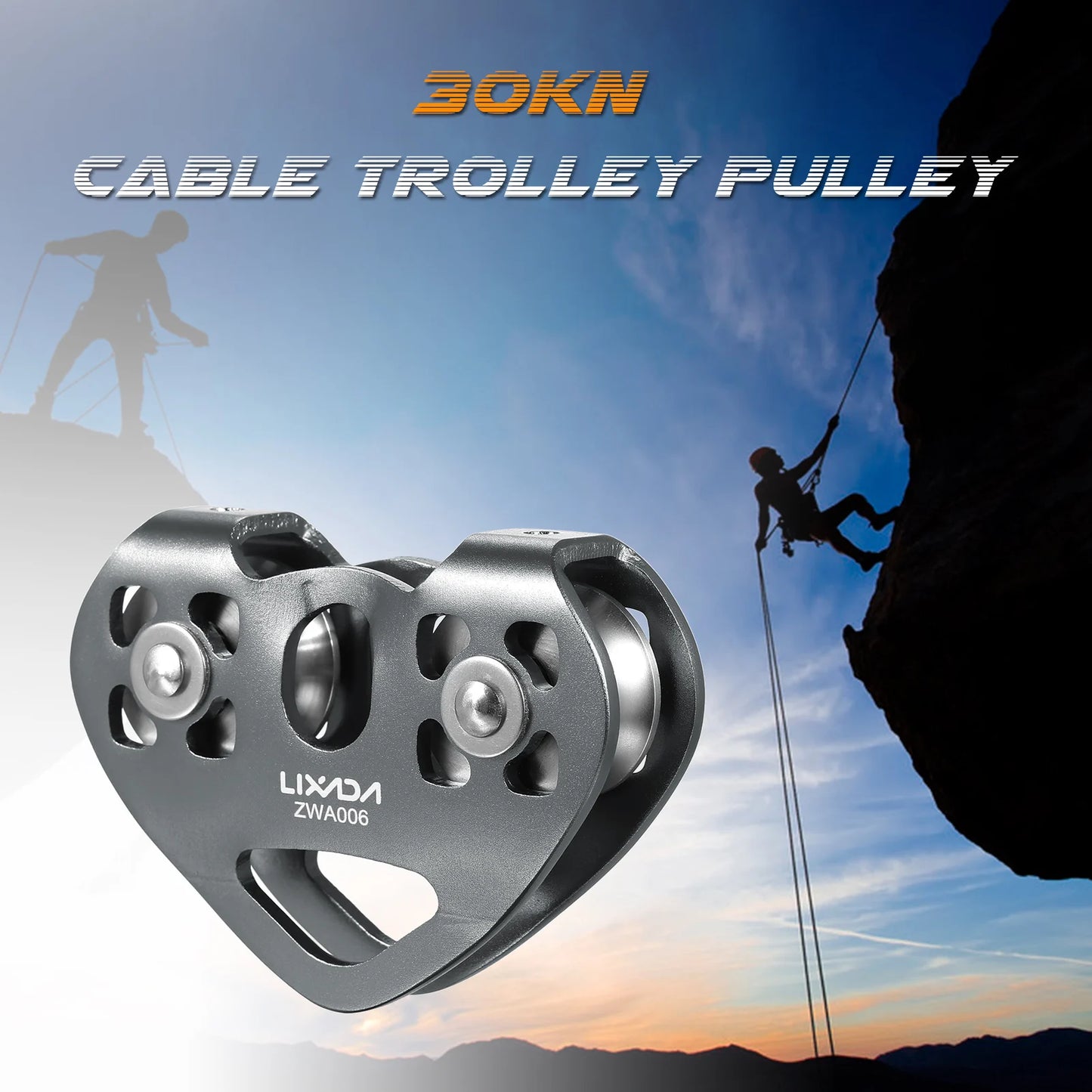 poulie trolley Lixada 30kN - BLACKBEARD OUTDOOR INDUSTRIES