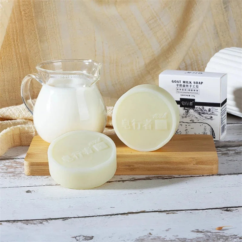 Savon Fait Main à Base de Lait de Chèvre et Protéines de Soie – Éclaircissant, Contrôle de l'Huile, Anti-Acné et Nourrissant pour la Peau - BLACKBEARD OUTDOOR INDUSTRIES