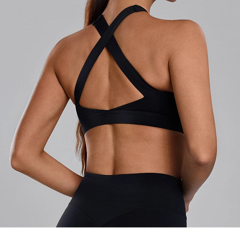 Mileegirl – Brassière de Sport Femme à Fort Maintien | Bretelles Larges & Dos Croisé | Yoga, Fitness, Running - BLACKBEARD OUTDOOR INDUSTRIES