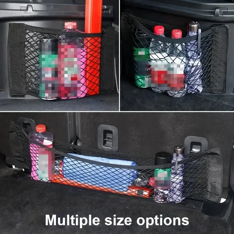 Filet de Rangement Universel Double Maille pour Coffre de Voiture – Anti-Glisse, Fixation Extincteur, Organisation Multi-Usage - BLACKBEARD OUTDOOR INDUSTRIES
