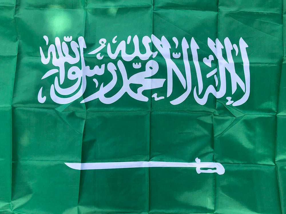 Drapeau de l'Arabie Saoudite – 90x150 cm – Drapeau National en Polyester – Décoration Intérieure et Extérieure BLACKBEARD OUTDOOR INDUSTRIES