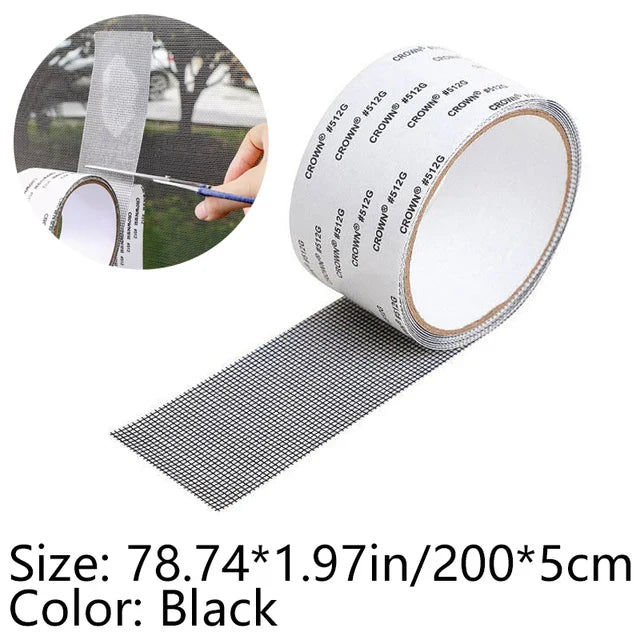 Rideau Anti-Moustiques Auto-adhésif - Filet de Protection Moustiques pour Fenêtre et Porte, DIY, Découpe Libre - BLACKBEARD OUTDOOR INDUSTRIES