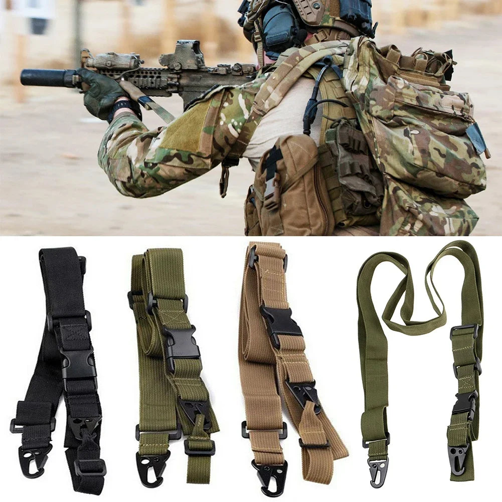 Sangle Tactique pour Fusil – 1, 2 ou 3 Points – Réglable avec Élastique Bungee - BLACKBEARD OUTDOOR INDUSTRIES