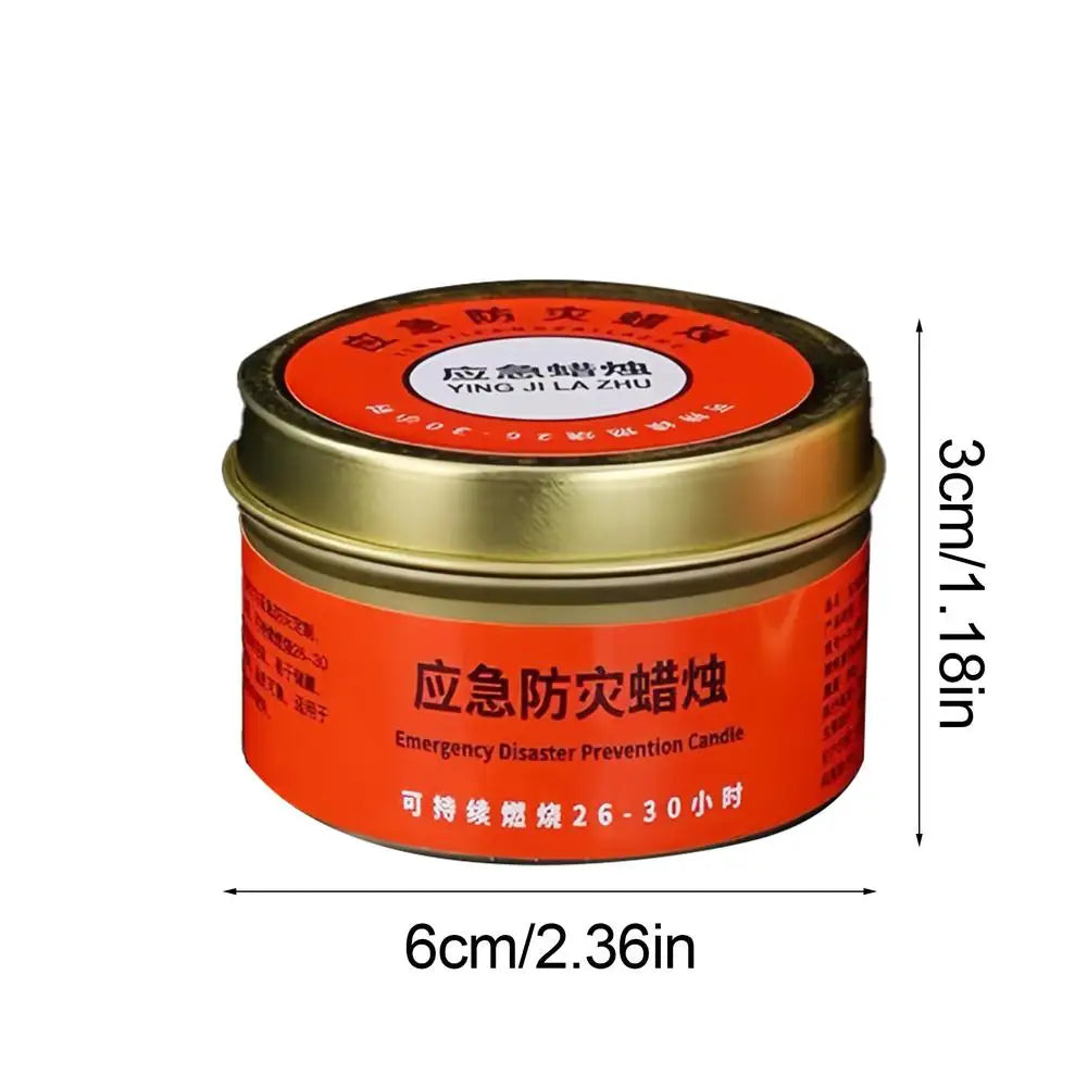 Bougie de Survie Longue Durée 80g - Bougie d'Urgence avec 30 Heures de Brûlage pour Maison, Camping et Secours - BLACKBEARD OUTDOOR INDUSTRIES