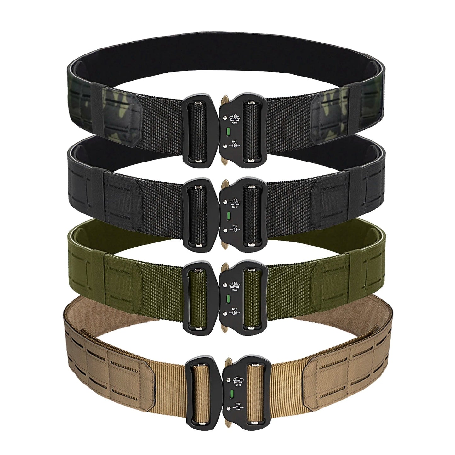 Ceinturon Tactique LOOP – Nylon Haute Qualité avec Boucle Métal, Multicam, Noir, Kaki Ma boutique