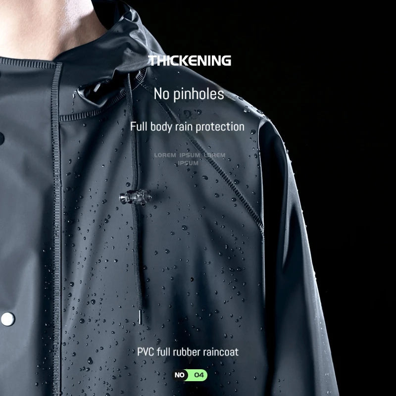 Set de Poncho de Pluie Séparé avec Pantalons - Ensemble Complet Résistant aux Tempêtes, Imperméable, Réfléchissant BLACKBEARD OUTDOOR INDUSTRIES