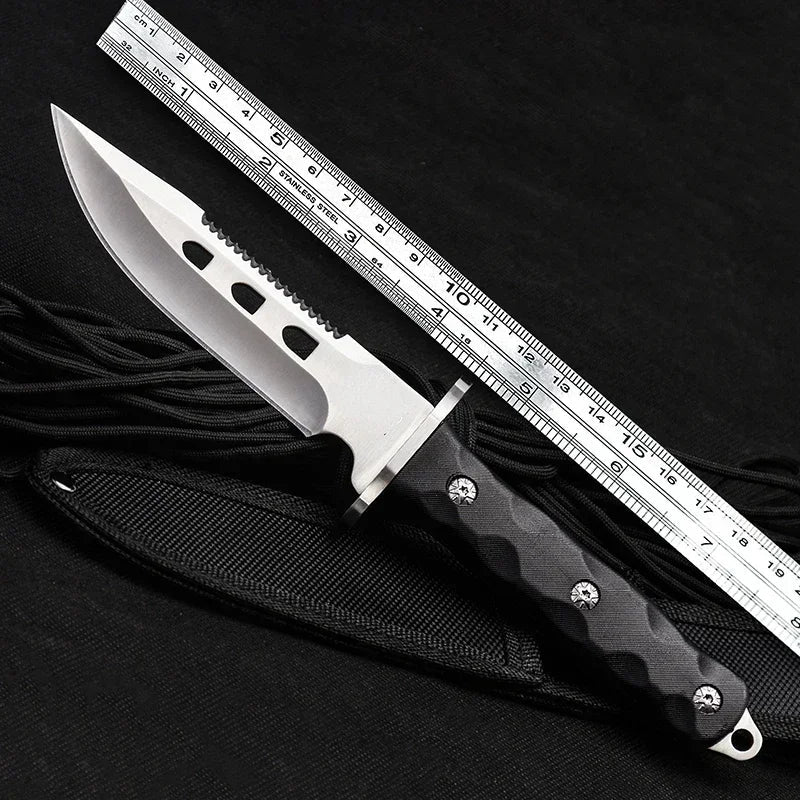 Voltron Tactical Straight Knife – Outdoor Camping Survival & Self-defense EDC Knife - BLACKBEARD OUTDOOR INDUSTRIES