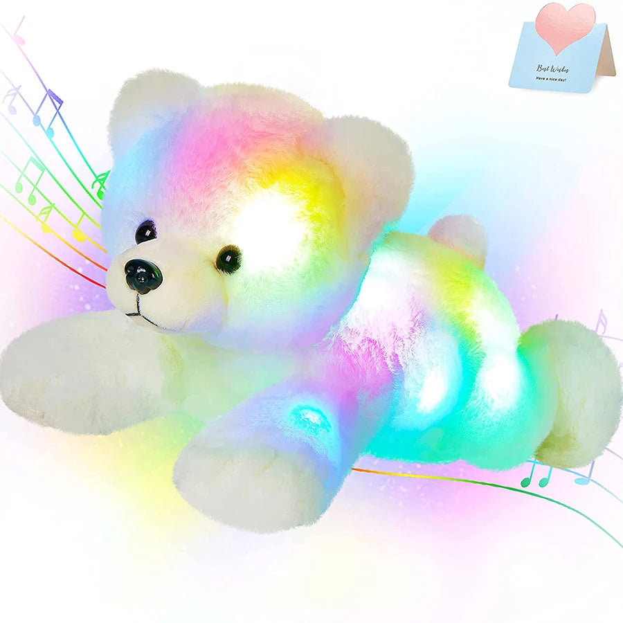 37cm peluche ours polaire lumineuse musicale pour enfants Ma boutique