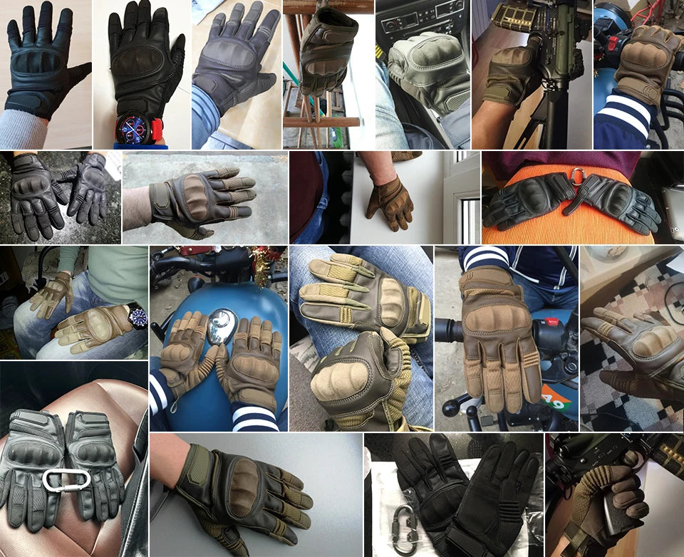 Gants Moto Tactiles en Cuir PU – Protection Totale & Confort Haut de Gamme - BLACKBEARD OUTDOOR INDUSTRIES