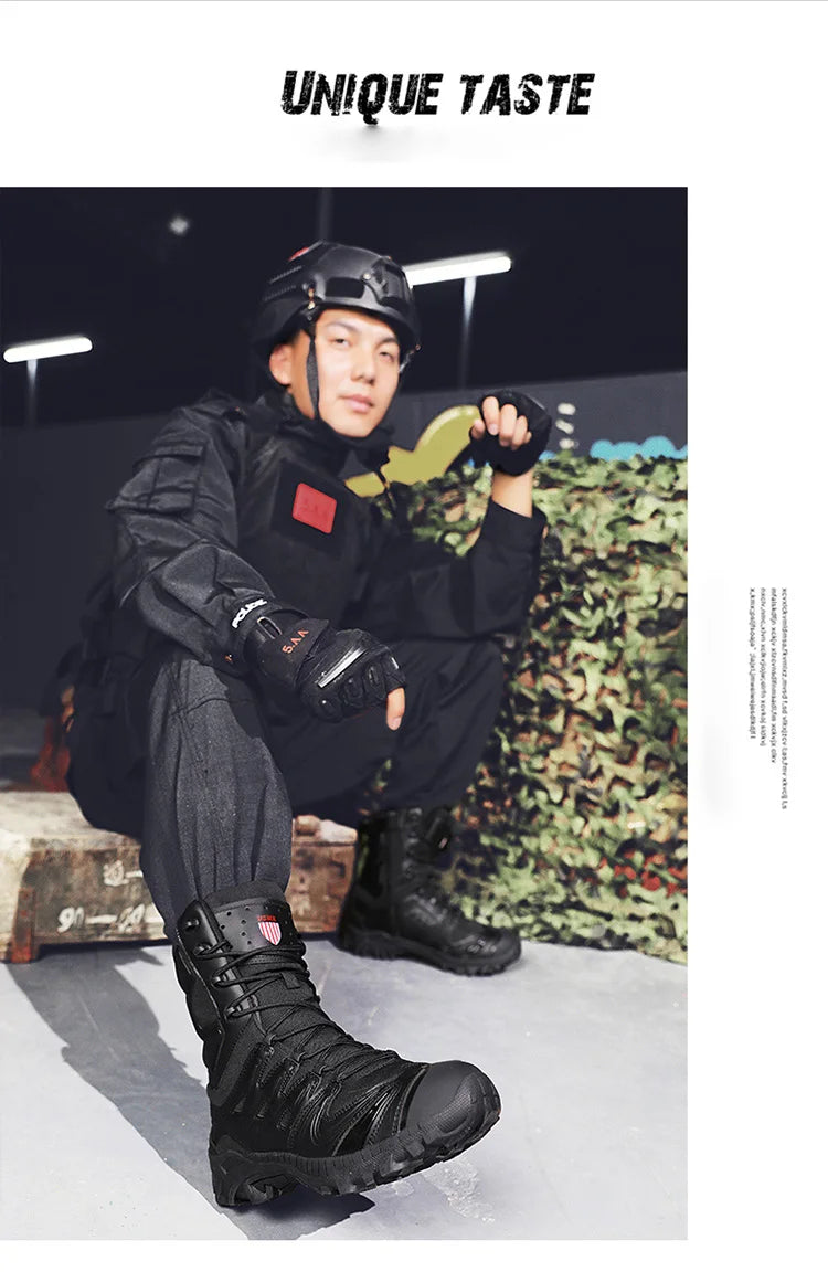 Bottes Tactiques Combat Désert pour Homme - Résistantes, Étanches et Confortables pour Randonnée et Sports Outdoor - BLACKBEARD OUTDOOR INDUSTRIES