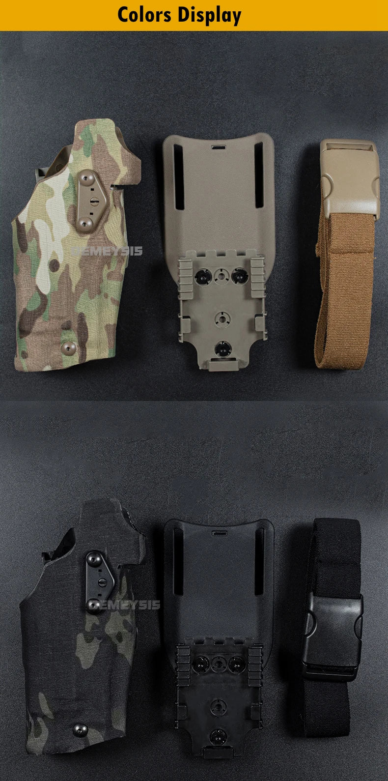 Holster Tactique de Cuisse – Pour Glock 17 Gen4 / G19 avec Lampe X300 / X300U - BLACKBEARD OUTDOOR INDUSTRIES