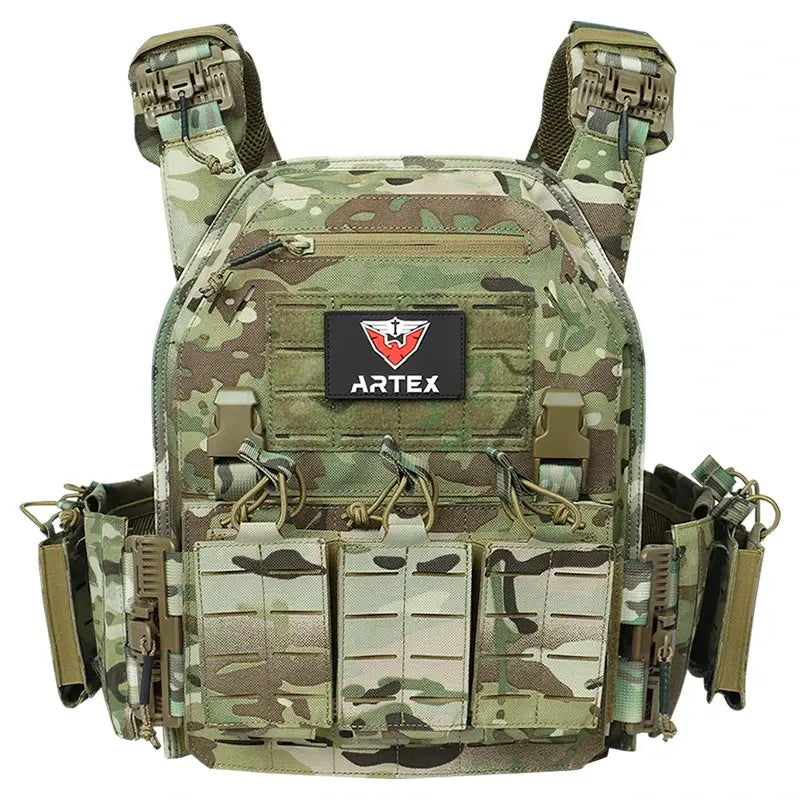 Gilet Tactique ARTEX Plate Carrier – Dégrafe Rapide, Molle Laser Cut, 1000D Ma boutique