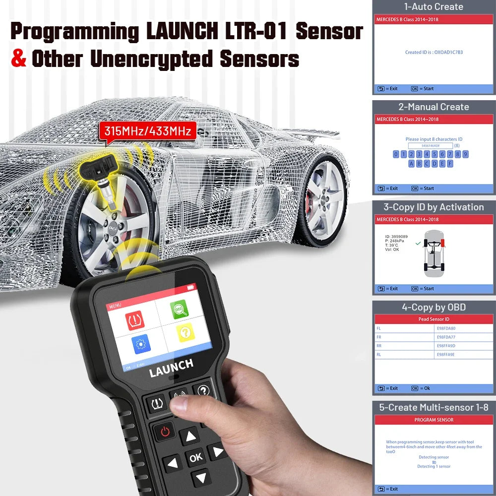 Launch CRT5011E – Outil de Réapprentissage TPMS & Diagnostic OBD2 - BLACKBEARD OUTDOOR INDUSTRIES