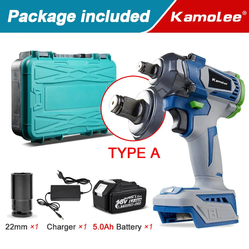 Clé à Chocs Électrique Brushless Kamolee 1000Nm – 1/2" | 4800RPM – Compatible Batterie Makita 18V - BLACKBEARD OUTDOOR INDUSTRIES