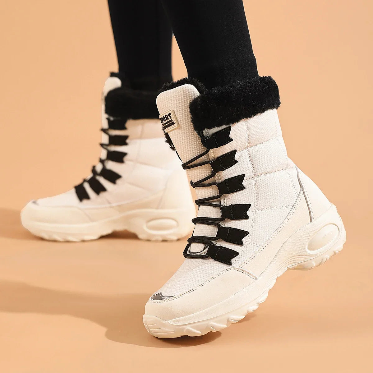 Bottes Hautes Femme – Chaudes & Imperméables – Fourrées et Confortables – Modèle Hiver PANDA ENERGY - BLACKBEARD OUTDOOR INDUSTRIES