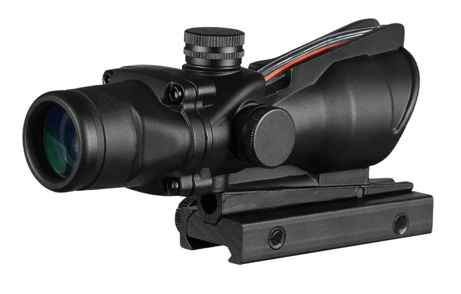 Lunette de Tir 4x32 avec Point Rouge Vert – Optique à Fibre Réelle, Réticule Gravé et Illuminé Ma boutique