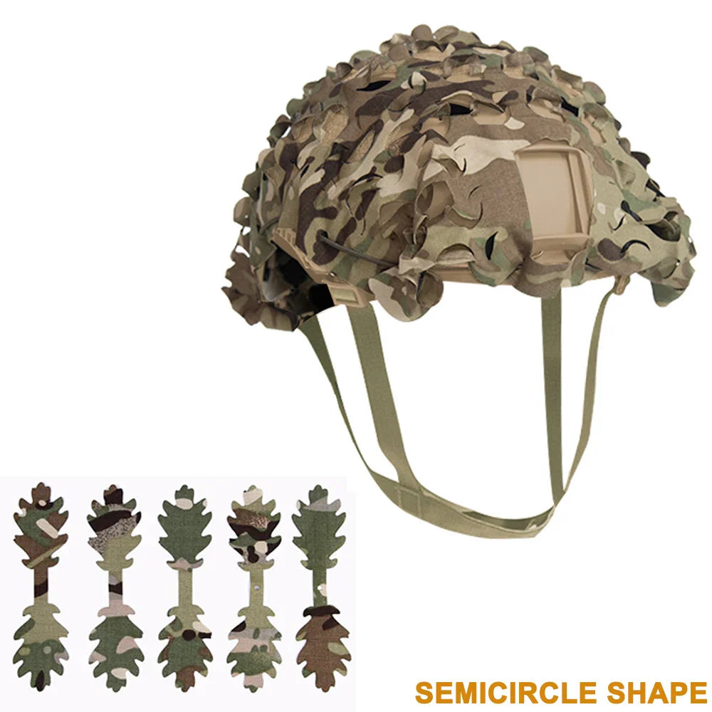 Housse de Casque Airsoft 3D Camo avec Découpe Laser en Forme de Feuilles Ma boutique