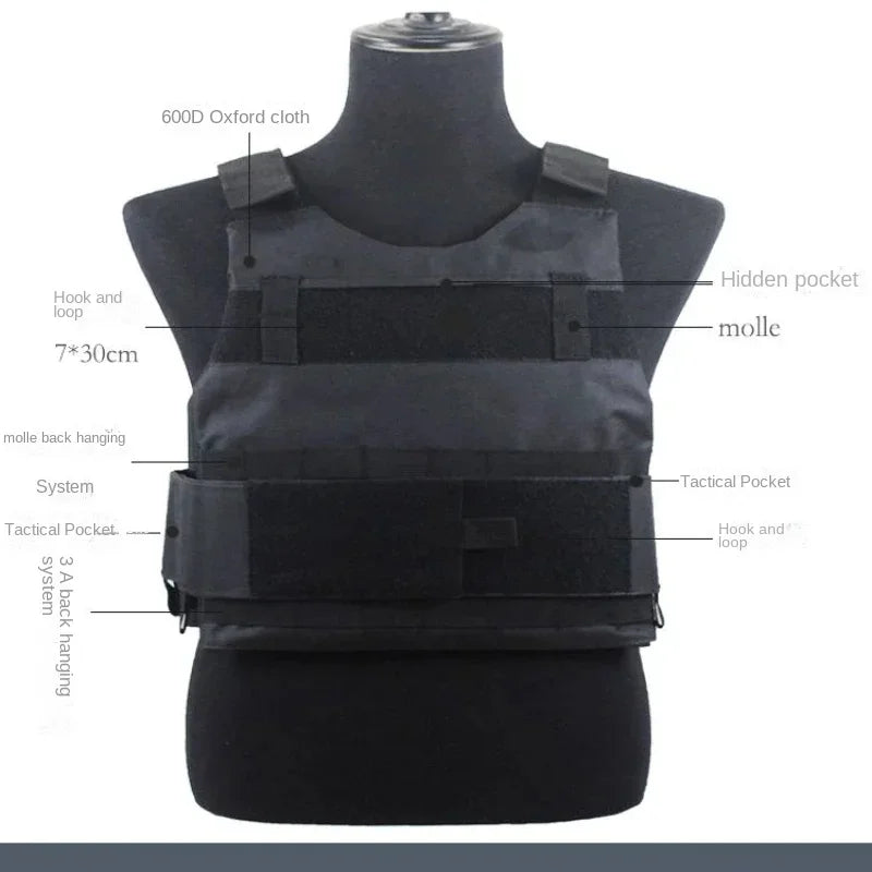 Gilet Tactique Camouflage Noir - Gilet Multifuntionnel de Sports et Entraînement, Idéal pour la Chasse et les Activités de Terrain BLACKBEARD OUTDOOR INDUSTRIES
